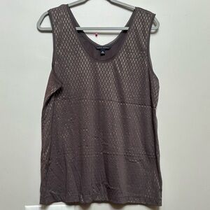 Banana Republic Women's Sleeveless Top Size XLBrown with Gold Accents
